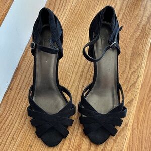 A. Marinelli Black Strappy Heels